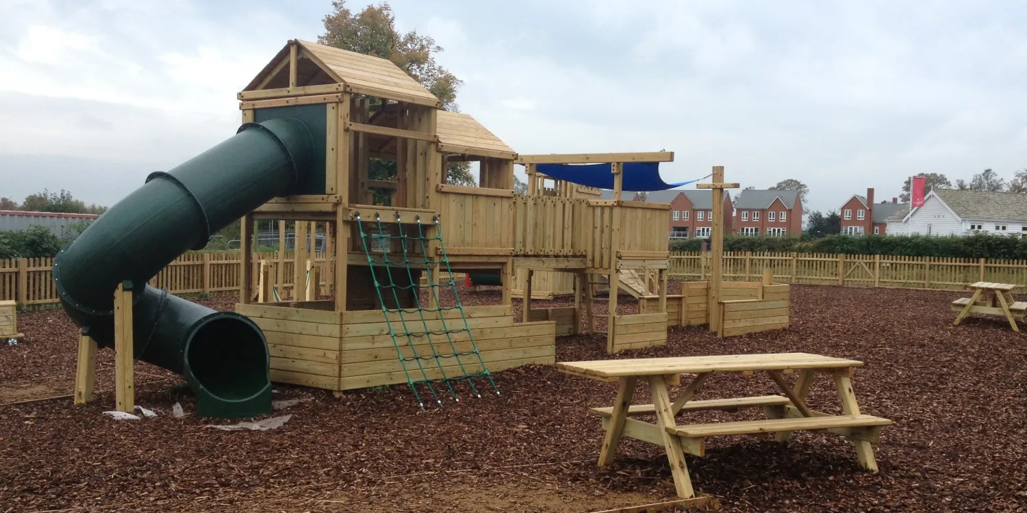 Housing development timber play area